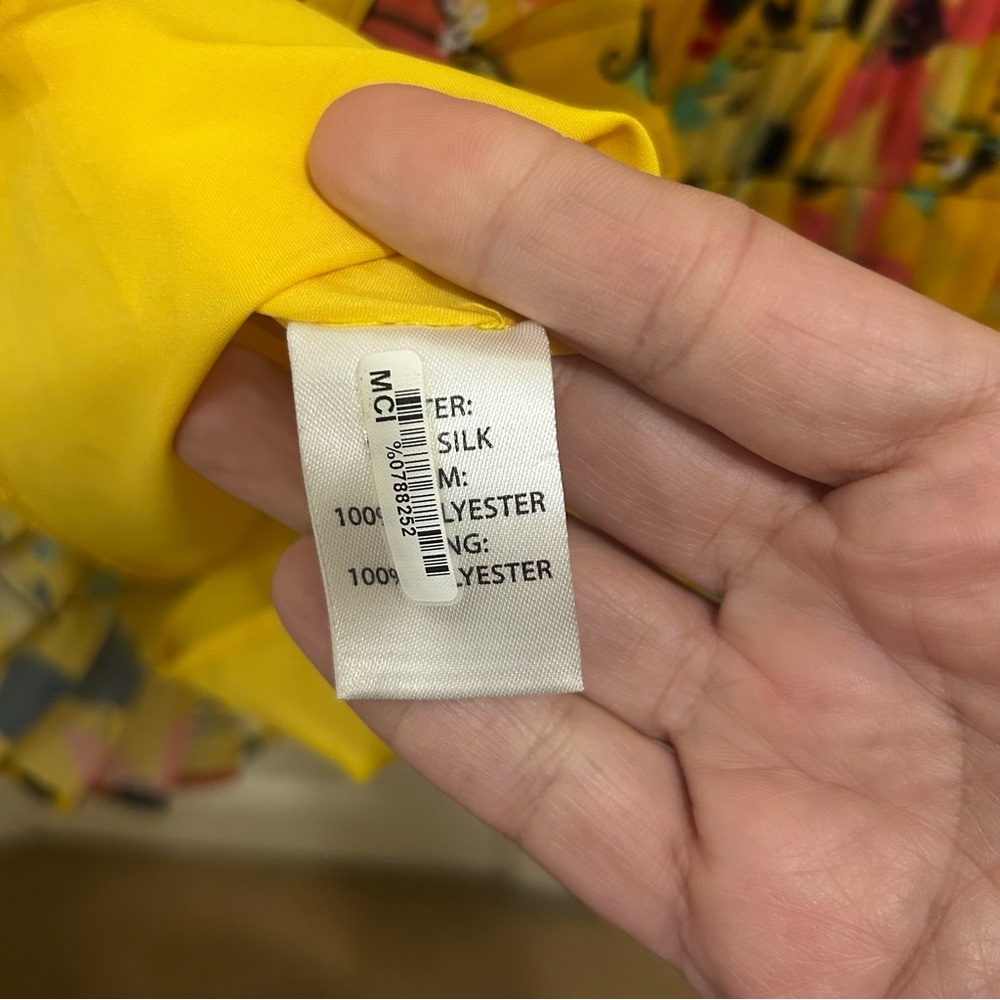 SALONI Amy Dress in Lemon Garden Fit and Flare Mini Dress US Size 10 - Picture 8 of 8